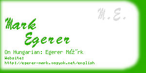 mark egerer business card